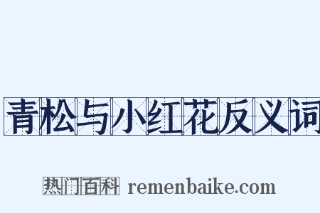 青松与小红花反义词是什么意思的图片